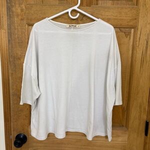 Three Bird Nest Relaxed White Short Sleeve Tee